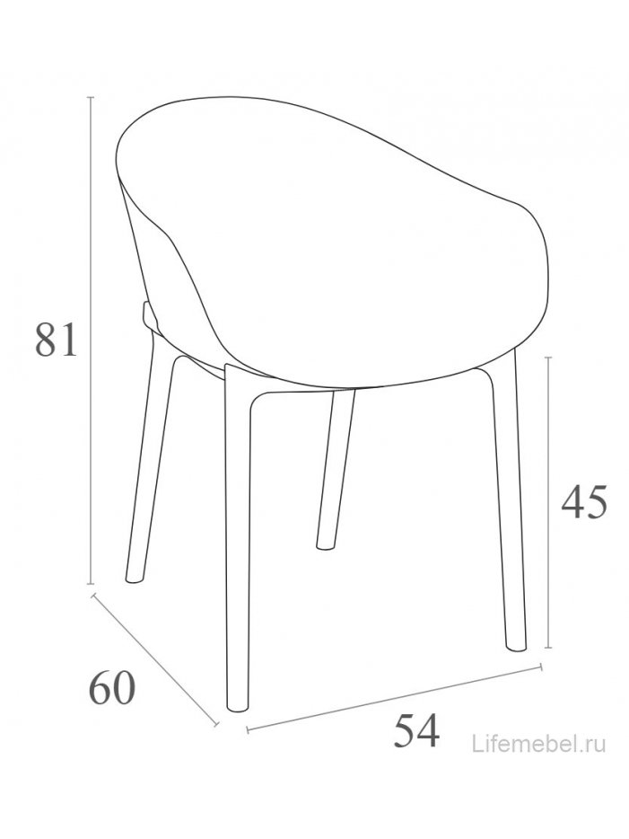 Пластиковый стул 234/102-9299 черный
