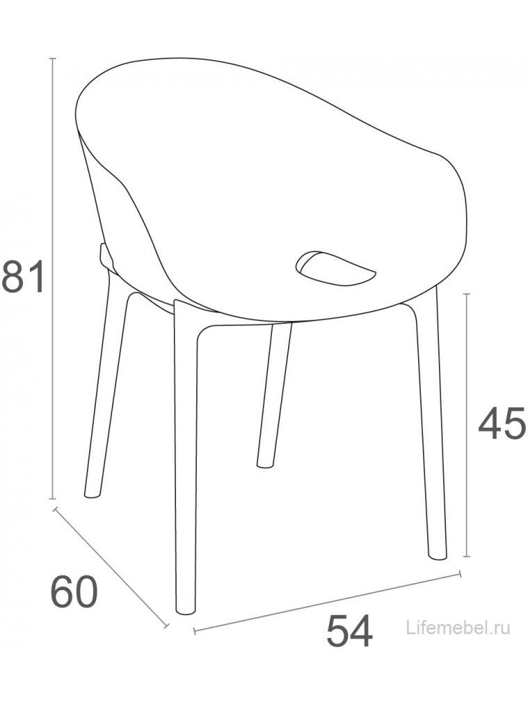 Пластиковый стул 234/151-0428 бежевый