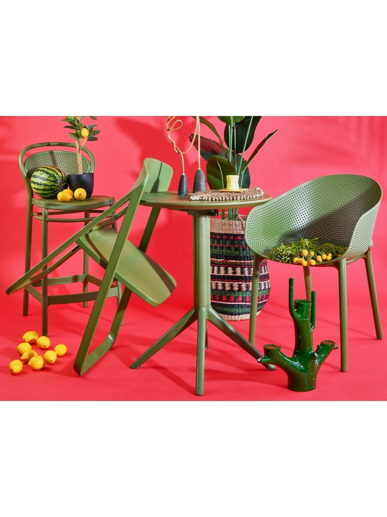 Пластиковый стул 234/151-0435 оливковый