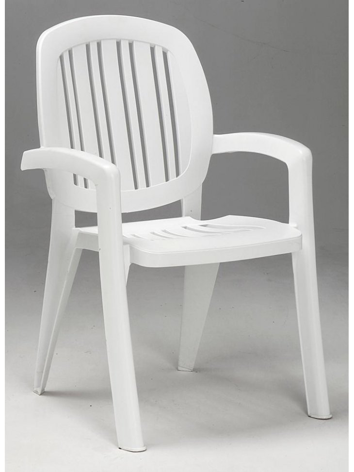 Пластиковое кресло Creta белое