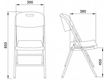 Пластиковый стул 47х50х84