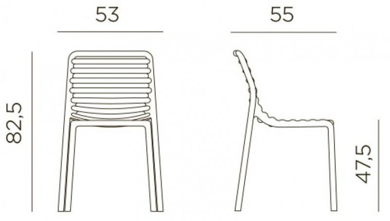 Пластиковый стул 003/4025521000 марсала