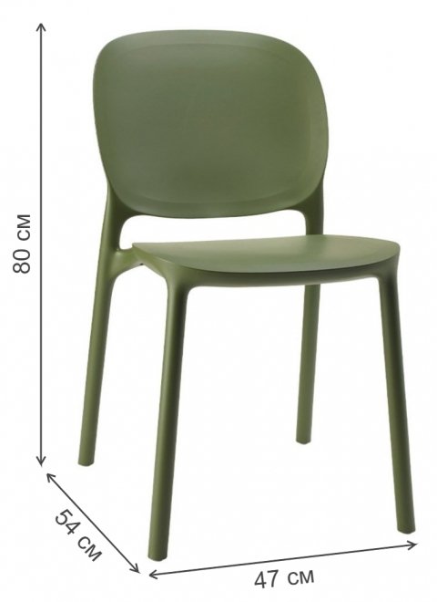 Пластиковый стул 005/238056 оливковый
