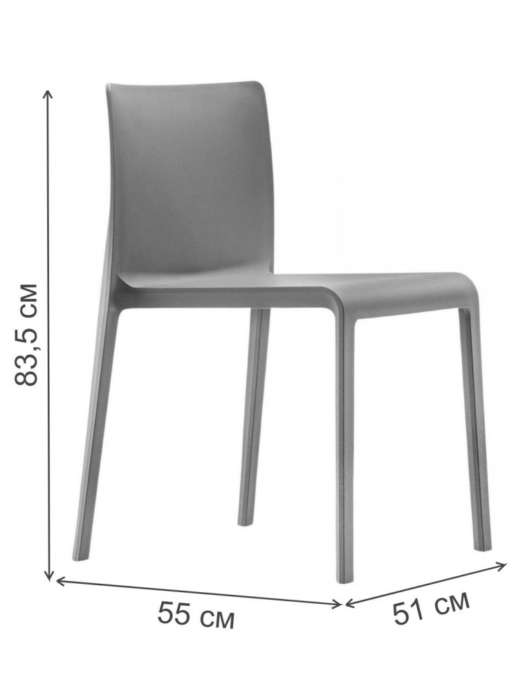 Пластиковый стул 015/673GA антрацит