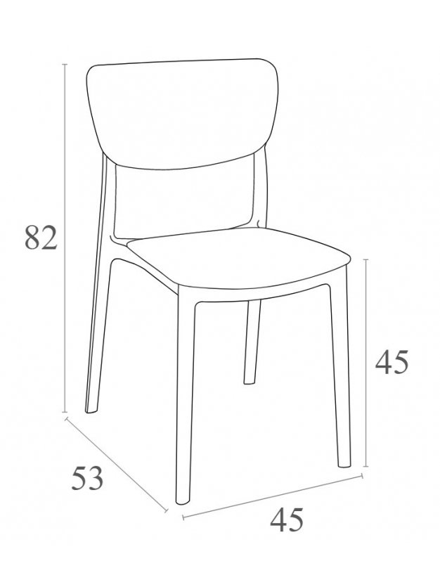 Пластиковый стул 234/127-8049 темно-серый