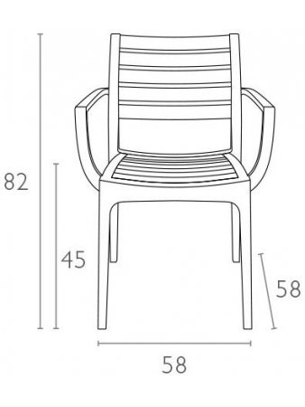 Пластиковый стул Artemis белый