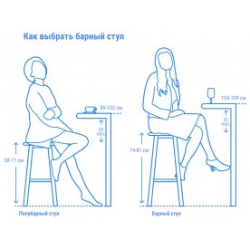 Стул пластиковый барный Doga Stool табак