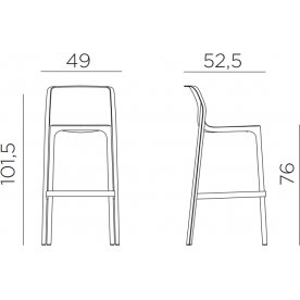 Стул полубарный Net Stool
