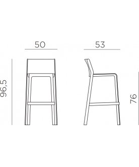 Стул полубарный Trill Stool