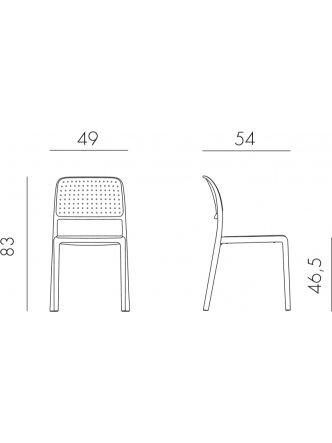 Стул пластиковый Bora Bistrot агава