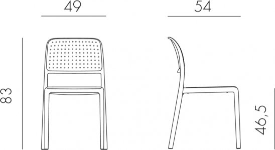 Стул пластиковый Bora Bistrot агава