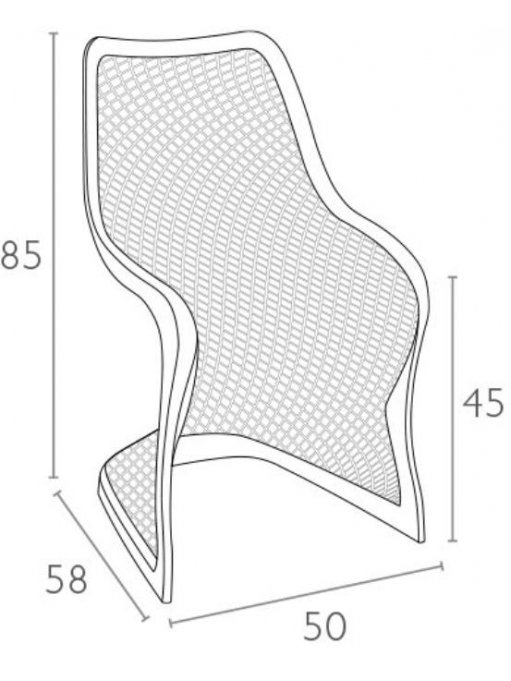 Пластиковый стул Bloom бежевый