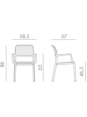 Пластиковый стул Bora белый