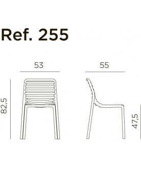 Стул пластиковый Doga Bistrot