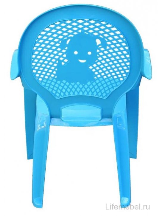 Пластиковый стул Детский голубой