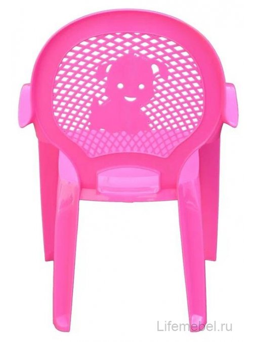 Пластиковый стул Детский розовый