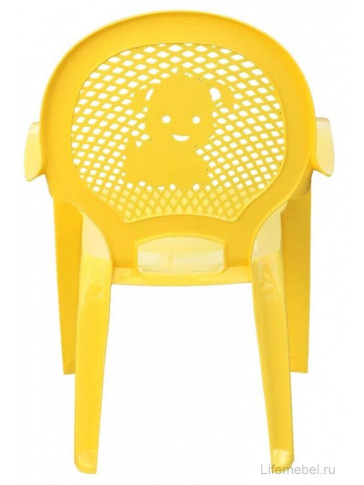 Пластиковый стул Детский желтый