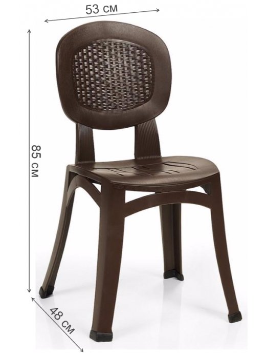 Пластиковый стул Elba кофе