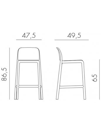 Пластиковый стул Faro антрацит