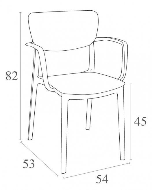 Пластиковый стул Lisa черный кресло