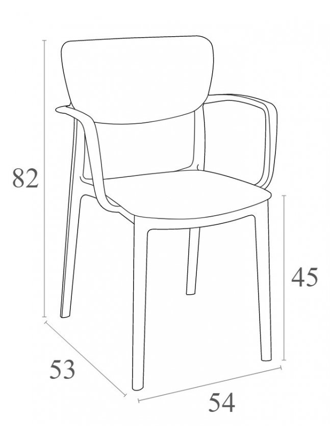 Пластиковый стул Lisa черный кресло