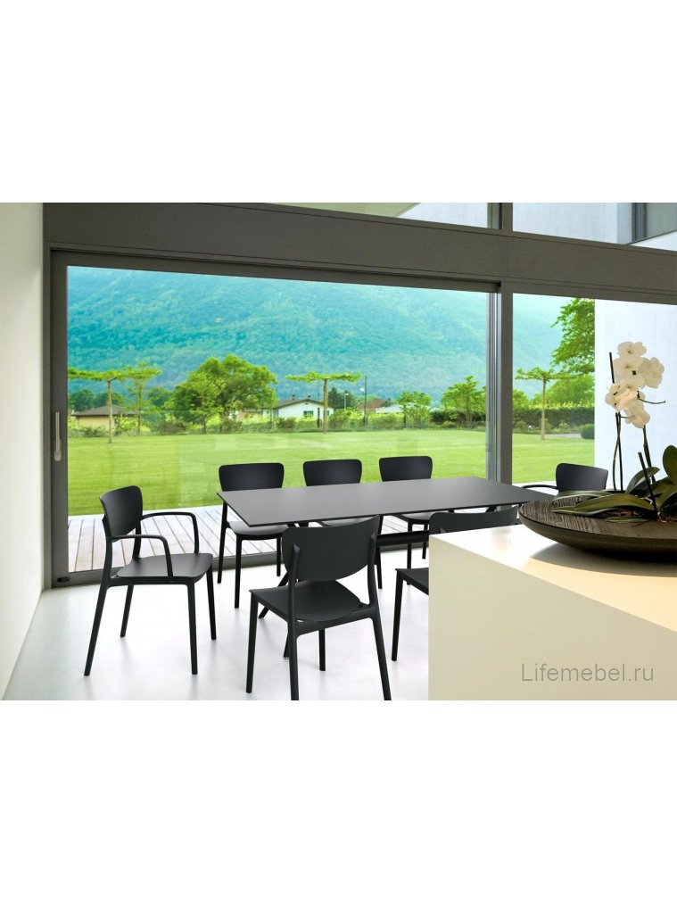 Пластиковый стул Lisa черный кресло