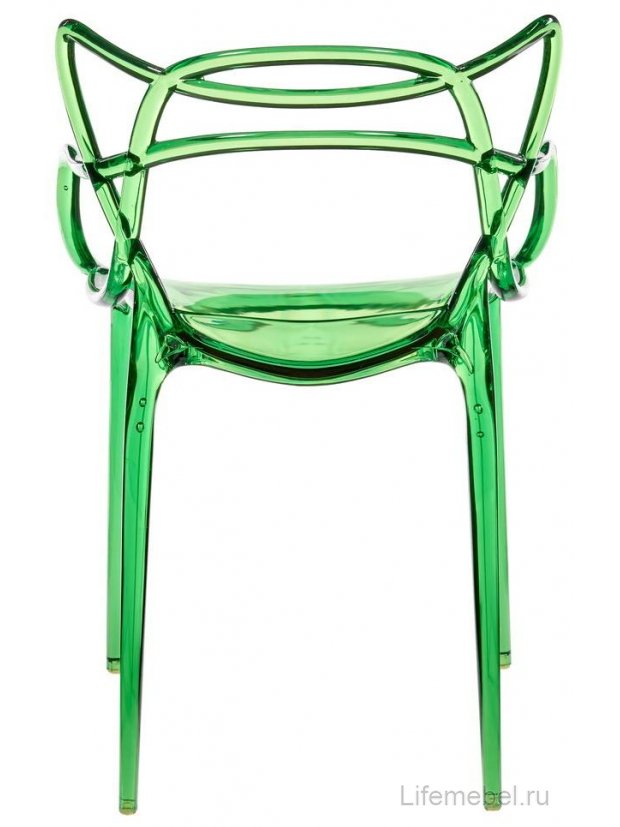 Пластиковый стул Masters прозрачный / зеленый