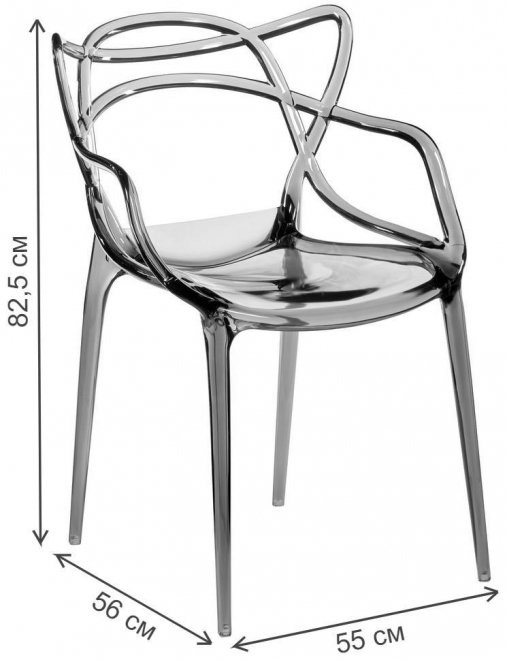 Пластиковый стул Masters прозрачный / зеленый