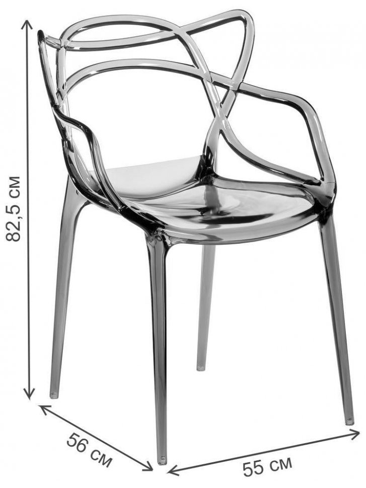 Пластиковый стул Masters прозрачный / зеленый