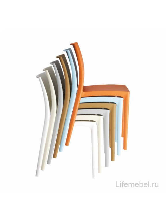 Стул пластиковый Maya светло-голубой / голубой