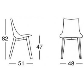 Пластиковый стул Natural Zebra Antishock glossy colou main body