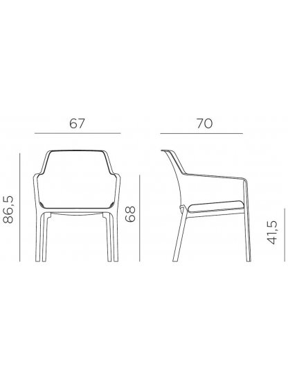 Пластиковый стул Net коралловый