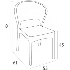 Стул пластиковый плетеный Daytona коричневый