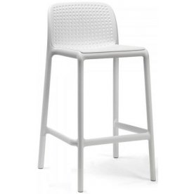 Стул пластиковый полубарный Lido Mini белый