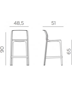 Стул полубарный Net Stool Mini