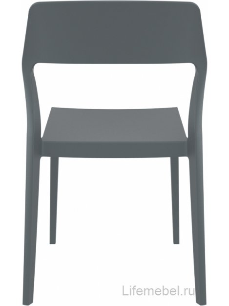 Стул пластиковый Snow темно-серый / темно-серый