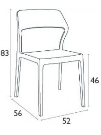 Пластиковый стул Snow белый