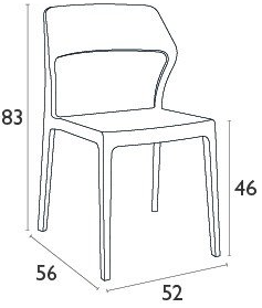 Пластиковый стул Snow белый