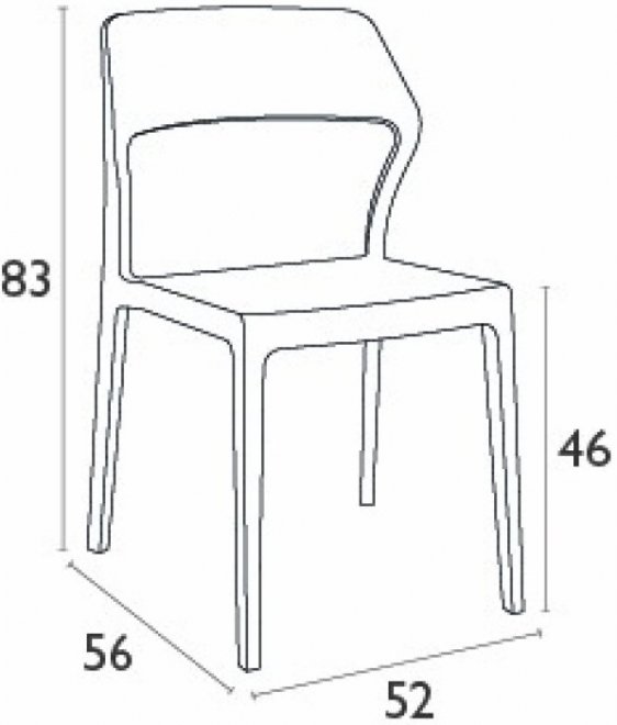 Пластиковый стул Snow красный