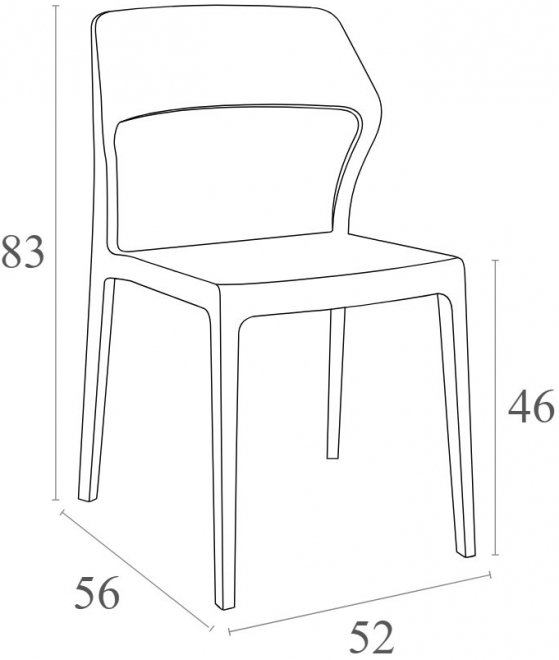 Пластиковый стул Snow оливковый