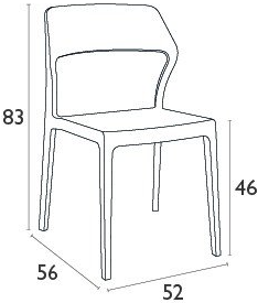 Пластиковый стул Snow желтый