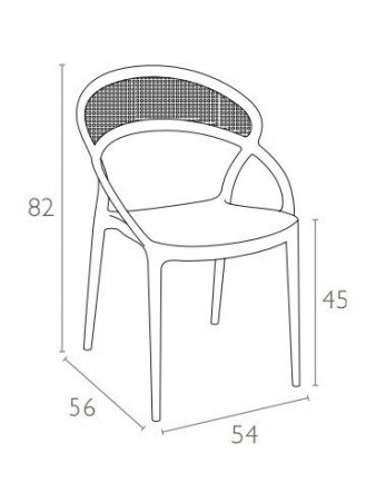 Пластиковый стул Sunset бежевый