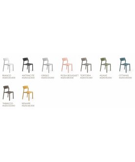 Стул пластиковый Trill Bistrot бирюзовый