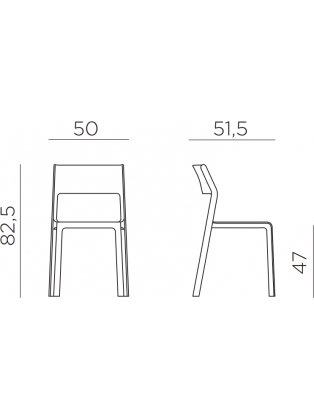 Стул пластиковый Trill Bistrot бирюзовый