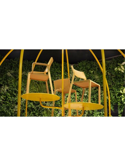 Стул пластиковый Trill Bistrot горчичный