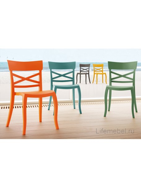 Стул пластиковый XSera-S желтый