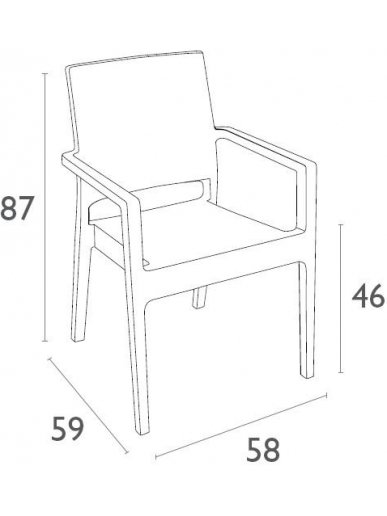 Стул из ротанга Ibiza антрацит плетеное
