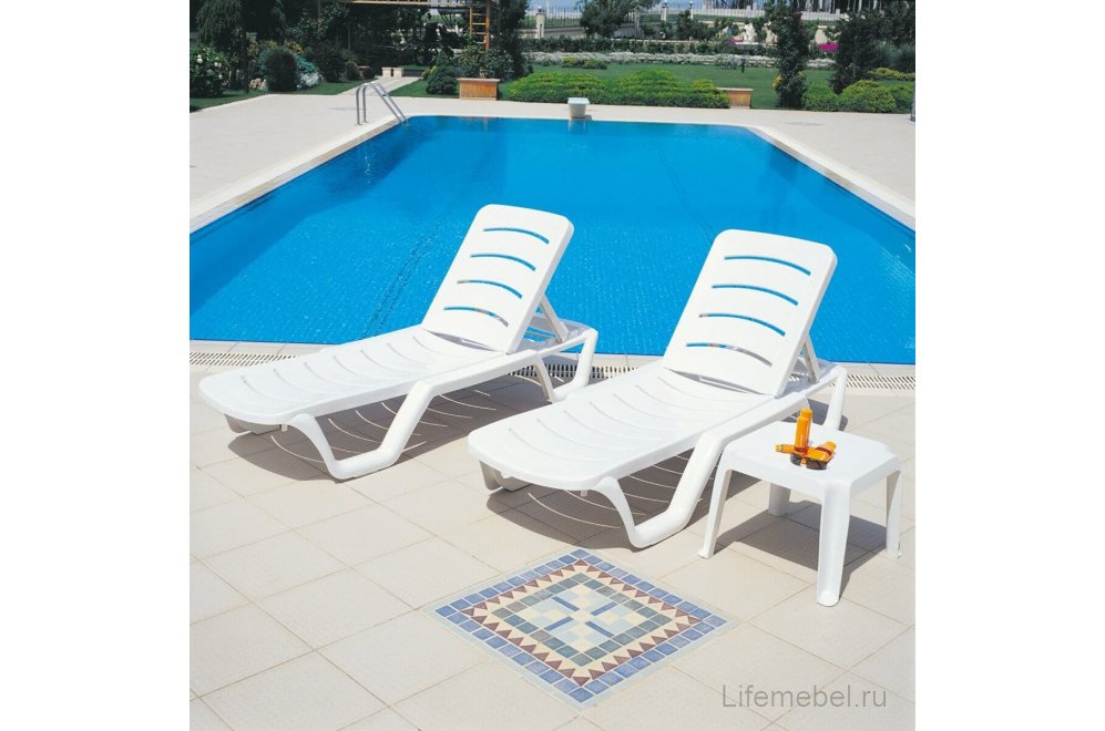 Шезлонг Bahama белый