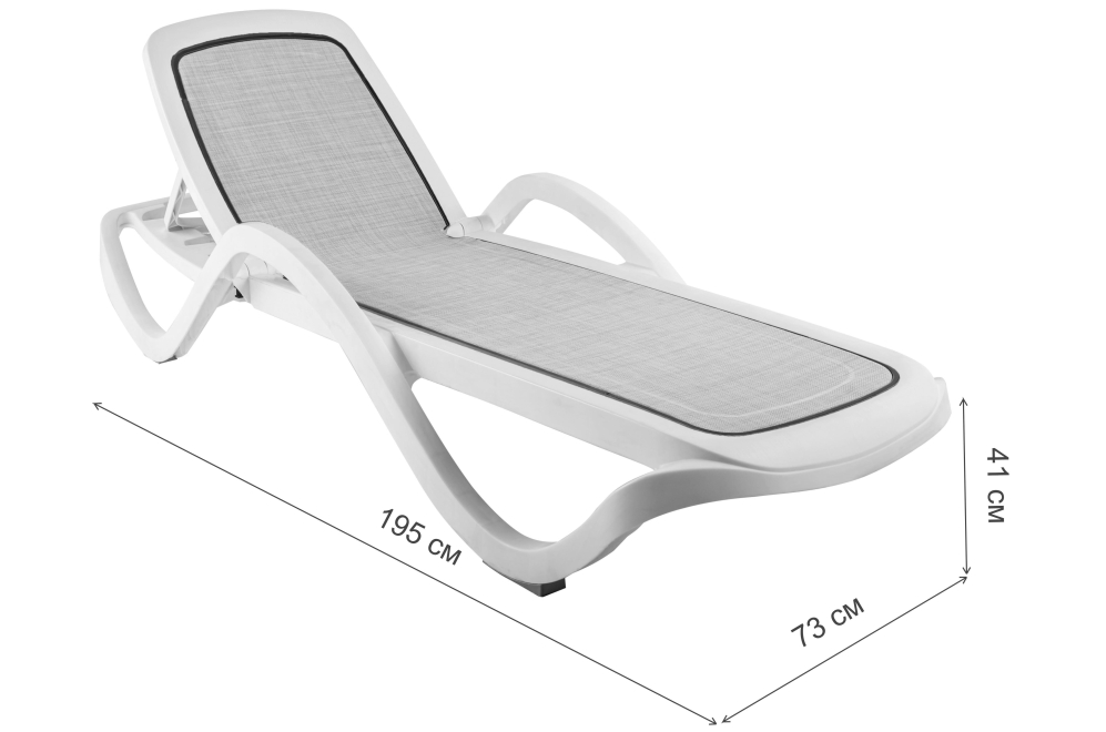 Шезлонг Capri шоколадный / бежевый