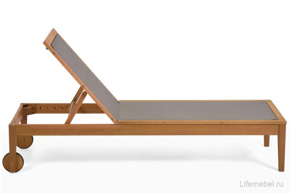 Шезлонг Caterin натуральный / зеленый